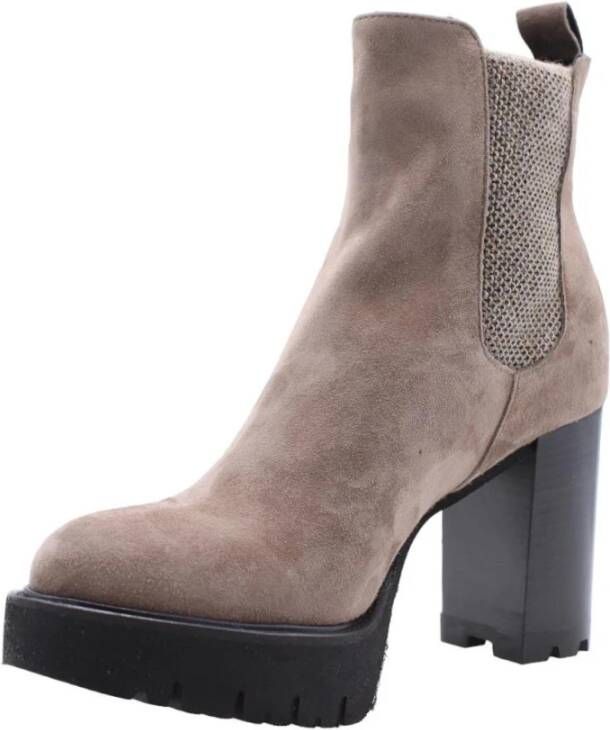 Luca Grossi Enkellaars Beige Dames