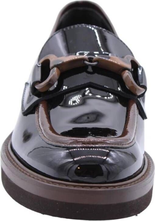 Luca Grossi Stijlvolle Mocassin Schoenen met Azalea Detail Black Dames