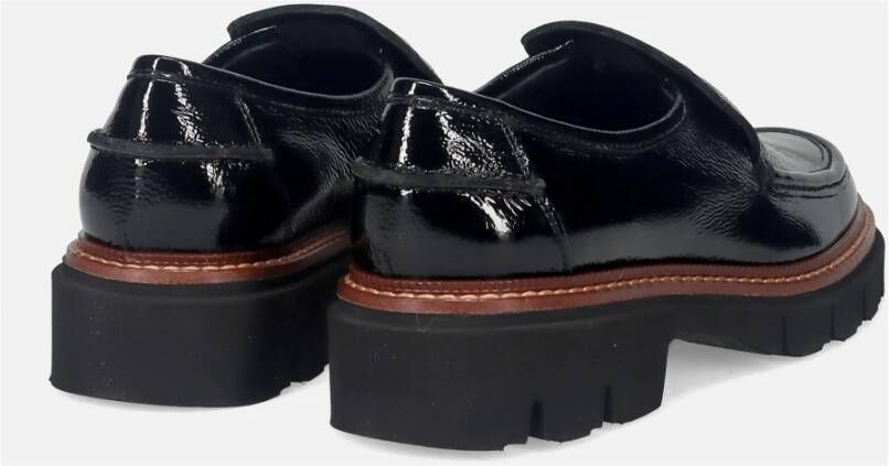 Luca Grossi Zwarte Patentleren Mocassin Schoenen Black Dames