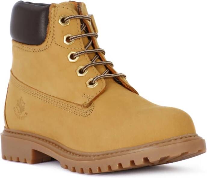 Lumberjack Gele Nubuck Kinder Enkellaars Brown Dames