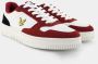 Lyle & Scott Heren Leren Sneakers Wit Rood Marine Multicolor Heren - Thumbnail 2