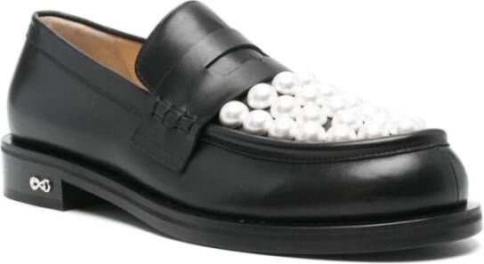 Mach & Mach Bicolour Pearl Loafers Black Dames