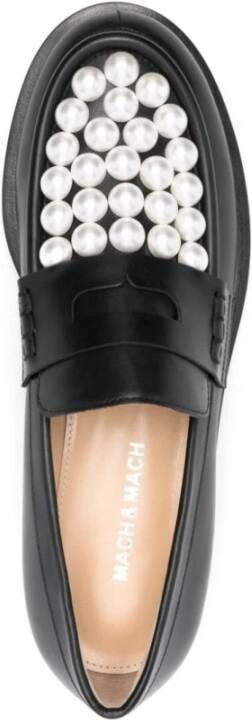 Mach & Mach Bicolour Pearl Loafers Black Dames