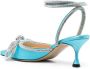 Mach & Mach Blauwe Kristal Boog Slingback Hakken Blue Dames - Thumbnail 3