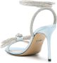 Mach & Mach Blauwe Kristal Strik Hoge Hak Sandalen Blue Dames - Thumbnail 3