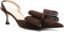 Mach & Mach Donkerbruine Kitten Heel Slingback Schoenen Brown Dames - Thumbnail 3