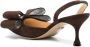 Mach & Mach Donkerbruine Kitten Heel Slingback Schoenen Brown Dames - Thumbnail 4