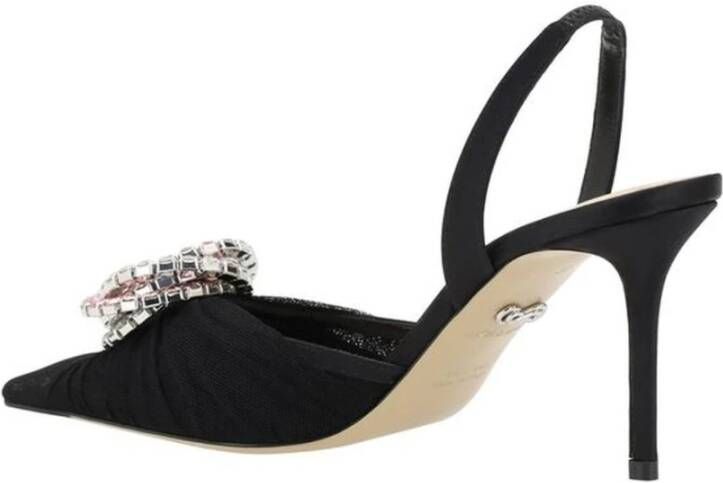 Mach & Mach Elegante Tule Stiletto Pumps met Strass Black Dames