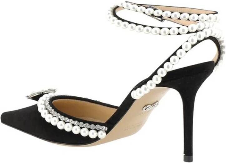 Mach & Mach Elizabeth Rhinestone Suède Pumps Black Dames