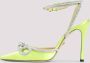 Mach & Mach Geel Oranje Zijden Pumps Elegant Green Dames - Thumbnail 6