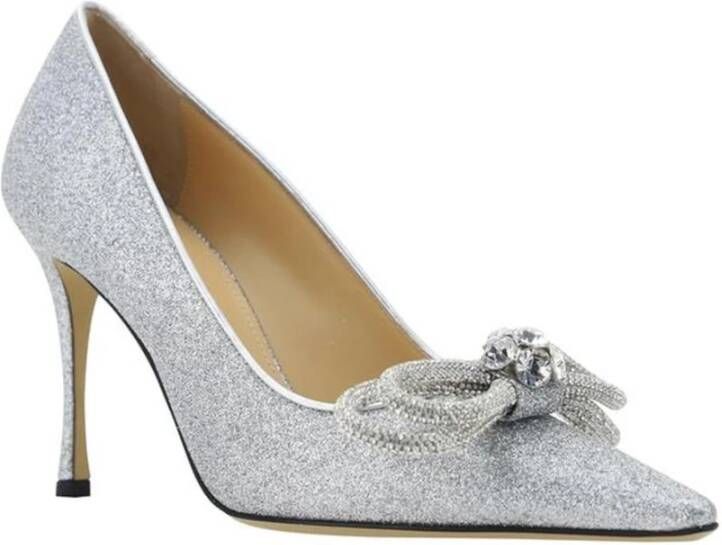 Mach & Mach Glitter Strik Stiletto Hak Pumps Gray Dames