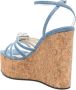 Mach & Mach Hart Kurk Sleehak Sandalen Blue Dames - Thumbnail 2