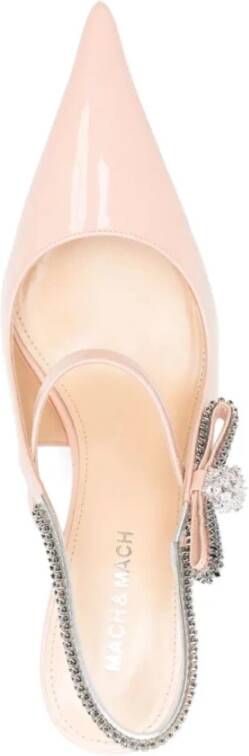 Mach & Mach Kristal Lakleren Slingback Schoenen Pink Dames