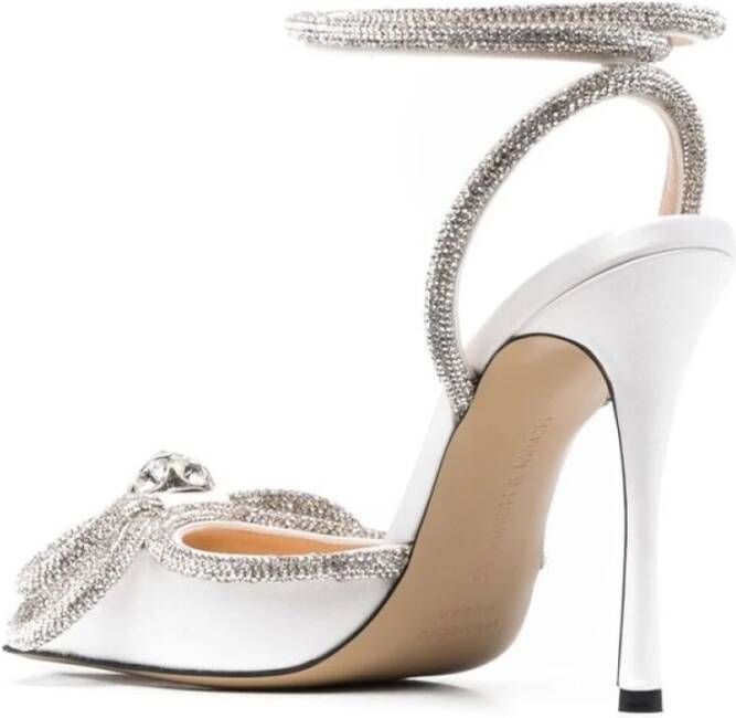 Mach & Mach Kristal Strik Hoge Hakken Schoenen White Dames