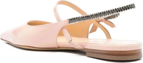 Mach & Mach Kristallen Kubus Slingback Flats Pink Dames