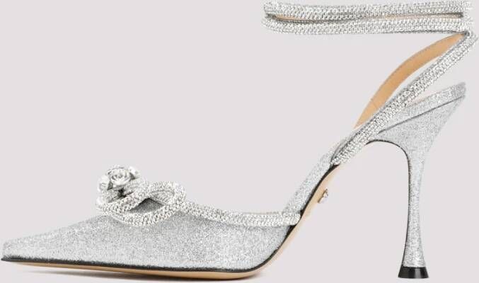 Mach & Mach Metallic Hoge Hak Sandalen Statement Stijl Gray Dames