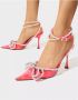 Mach & Mach Neon Pink PVC Double Bow Stilettos Pink Dames - Thumbnail 2