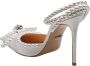 Mach & Mach Witte Zijden Pumps Elegante Hakken Beige Dames - Thumbnail 5