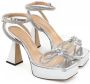 Mach & Mach PVC Plateau Sandalen met Dubbele Strik Gray Dames - Thumbnail 4