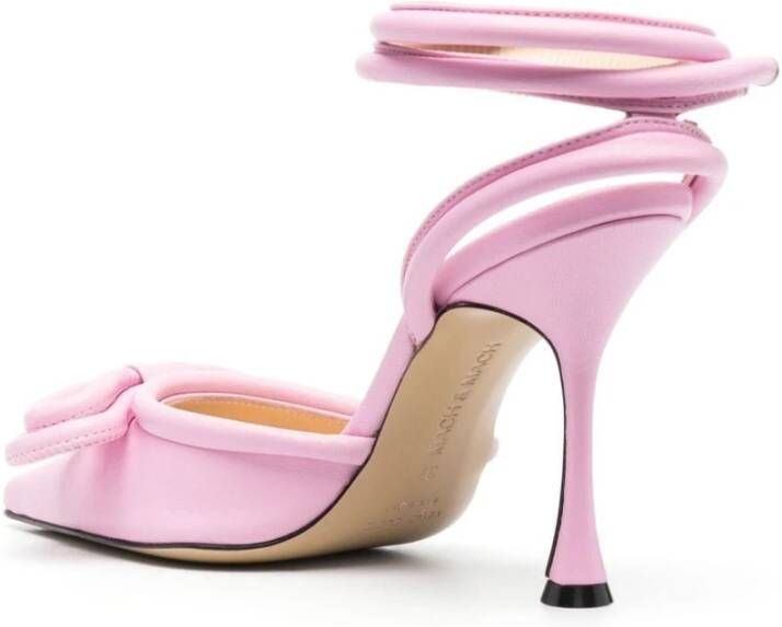 Mach & Mach Roze Hak Slingback met Dubbele Strik Pink Dames