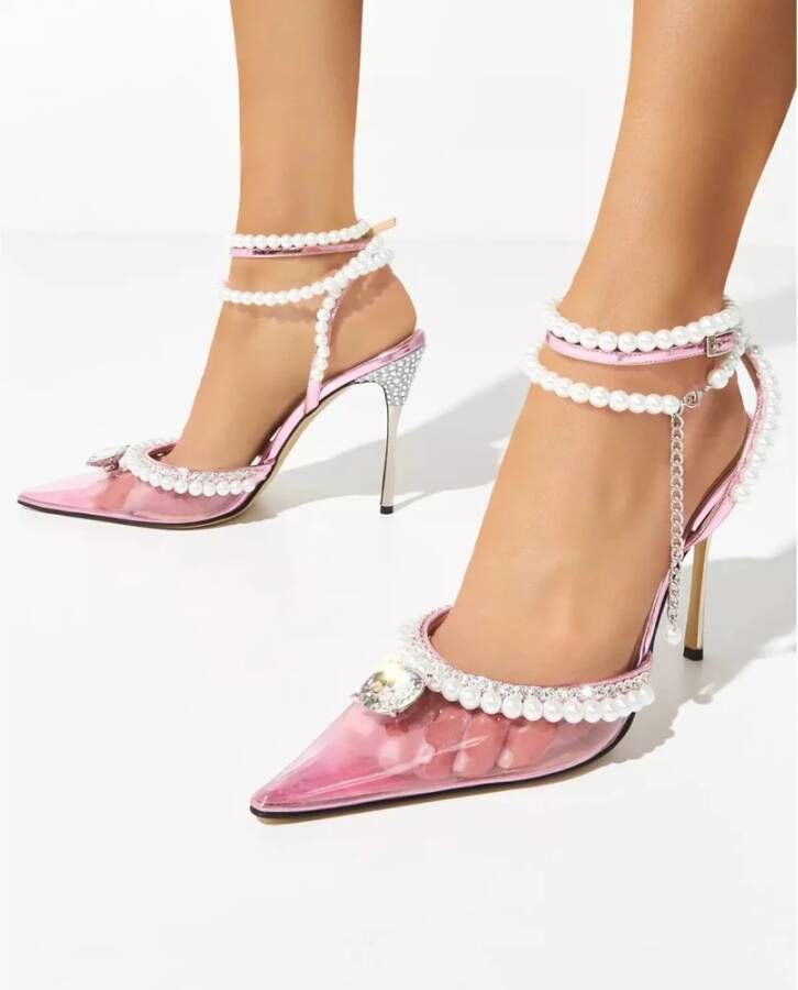 Mach & Mach Roze Kristal Stiletto Diamond Elizabeth Pink Dames