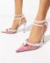 Mach & Mach Roze Kristal Stiletto Diamond Elizabeth Pink Dames - Thumbnail 2