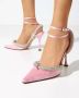 Mach & Mach Roze kristal stiletto's Pink Dames - Thumbnail 2