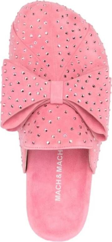 Mach & Mach Roze Strass Sliders Pink Dames