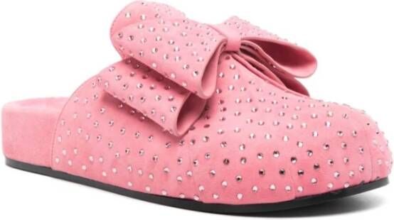 Mach & Mach Roze Strass Sliders Pink Dames