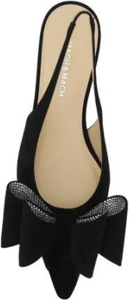 Mach & Mach Strik Detail Suède Leren Pumps Black Dames