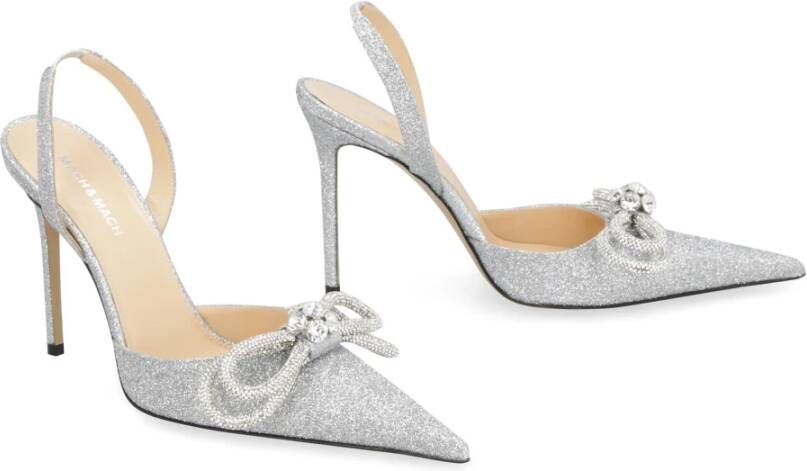 Mach & Mach Versierde puntige slingback-pumps Gray Dames