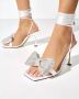 Mach & Mach Witte hoge hak sandalen met strik White Dames - Thumbnail 2