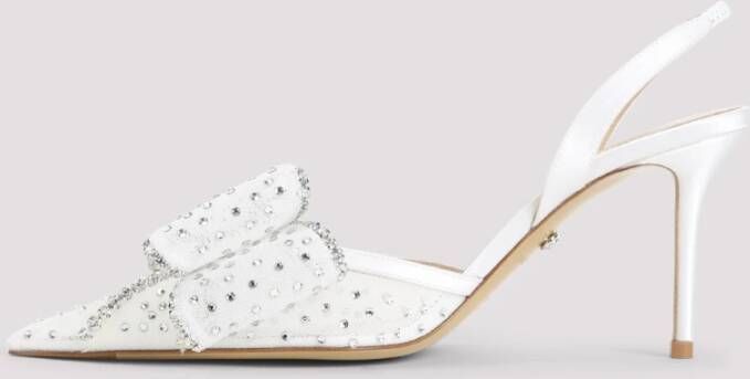 Mach & Mach Witte Mesh Strass Cadeau White Dames