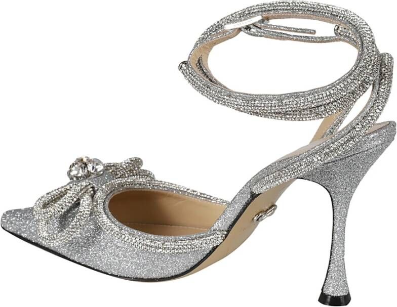 Mach & Mach Zilveren Pumps met Hak Elegante Stijl Gray Dames