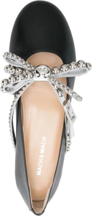 Mach & Mach Zwarte ballerina's met stud-detailing Black Dames