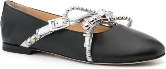 Mach & Mach Zwarte ballerina's met stud-detailing Black Dames