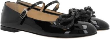 Mach & Mach Zwarte Lakleren Ballerina Flats Black Dames