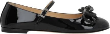 Mach & Mach Zwarte Lakleren Ballerina Flats Black Dames