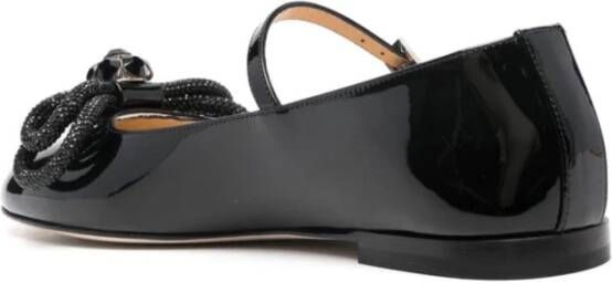 Mach & Mach Zwarte Lakleren Ballerina Flats Black Dames