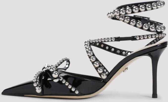 Mach & Mach Zwarte Sandalen Elegante Stijl Glamour Black Dames