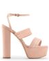 Made in Italia Luxe Velvet Wraparound Strap Sandalen Pink Dames - Thumbnail 19