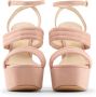 Made in Italia Luxe Velvet Wraparound Strap Sandalen Pink Dames - Thumbnail 21