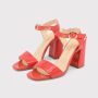 Made in Italia Damesandalen met enkelband van synthetisch lakleer Red Dames - Thumbnail 19