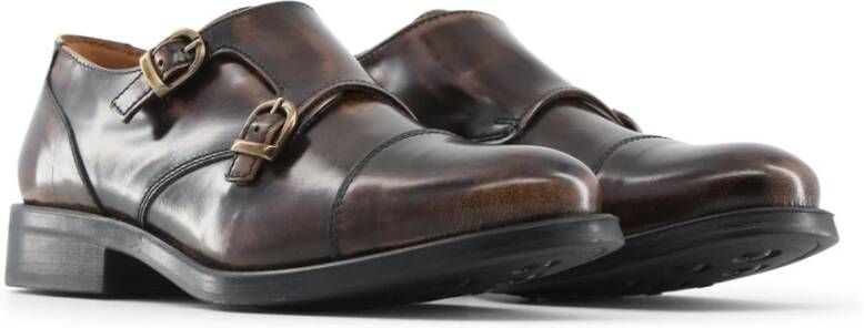 Made in Italia Leren Monk Strap Schoenen Vrouwen Herfst Winter Brown Dames