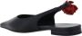 Magda Butrym 3D Bloemenapplicatie Leren Ballerina Slingback Black Dames - Thumbnail 3