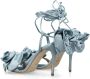 Magda Butrym Blauwe Gesloten Hak Sandalen met 3D Bloemdetail Blue Dames - Thumbnail 4