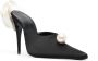 Magda Butrym Satin Bloemenhak Muiltjes Schoenen Black Dames - Thumbnail 2