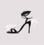 Magda Butrym Zwarte Bloem Sandalen Elegante Stiletto Hak Black Dames - Thumbnail 2