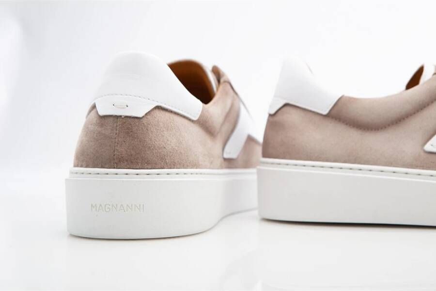 Magnanni Beige Suède Sneaker Beige Heren