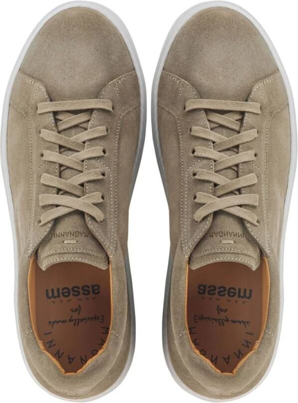 Magnanni Beige Suede Sneakers Beige Heren